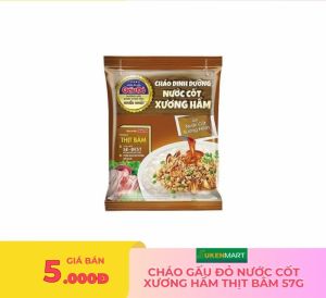 cháo gấu đỏ nước cốt xương hầm thịt bằm 57g