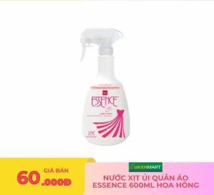 nước xịt ủi quần áo essence 600ml hoa hồng