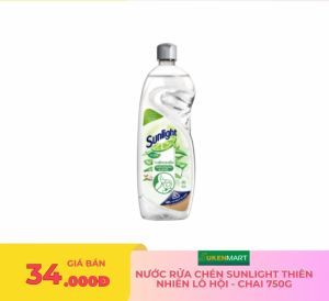 nước rửa chén SUNLIGHT thiên nhiên lô hội - chai 750g