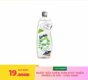 nước rửa chén SUNLIGHT thiên nhiên lô hội - chai 400g