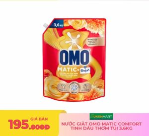 nước giặt omo matic comfort tinh dầu thơm túi 3.6kg