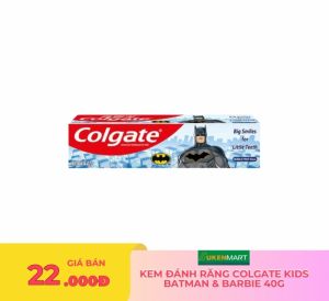 kem đánh răng colgate kids batman & barbie 40g