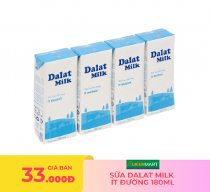 sữa dalat milk ít đường 180ml