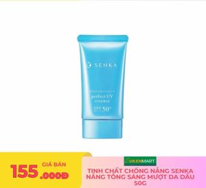 tinh chất chống nắng senka nâng tông sáng mượt da dầu 50g