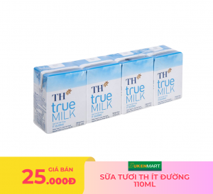 sữa tươi th ít đường 110ml