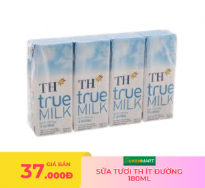 sữa tươi th ít đường 180ml