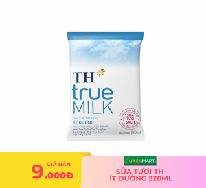 sữa tươi th ít đường 220ml